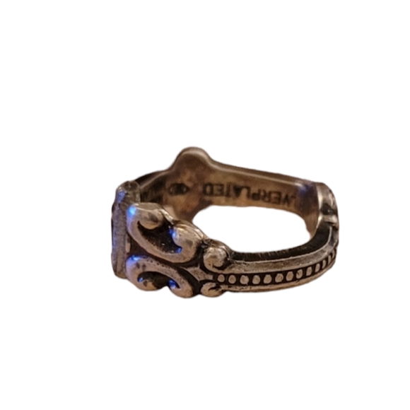 Cute Size 4 Hand Forged Vintage Spoon Ring - Picture 6 of 8